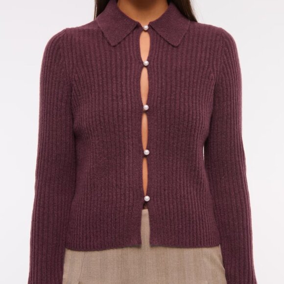 Abercrombie Pearl Button Collared Cardigan S - Picture 1 of 7